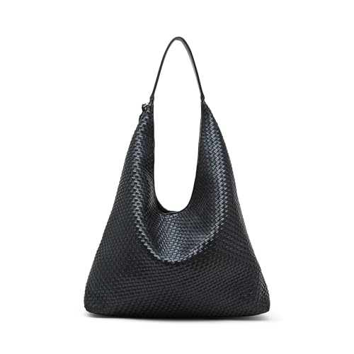 Image of Anne Klein large woven hobo with pouch