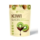 Life Plus Style Gourmet Hashtag Munch Kiwi Slices Dipped in Dark Chocolate 7oz Resealable Bag NON GMO Made with Real Fruit Chocolate Covered Fresh Kiwi Fruit Snacks for Party