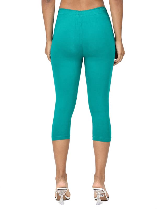 Image of Robinbosky Premium Stretchable Cotton Capri Legging for Women | Suitable for Formal wear & Casual wear | High-End Elastic Makes. The Leggings Squat Proof and Durable for Travel, Yoga, & Workout.