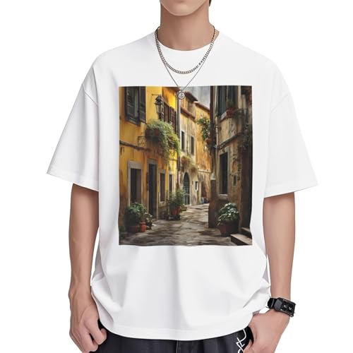 T-shirt femme manches courtes en coton coupe ample et imprimé rétro Old Street