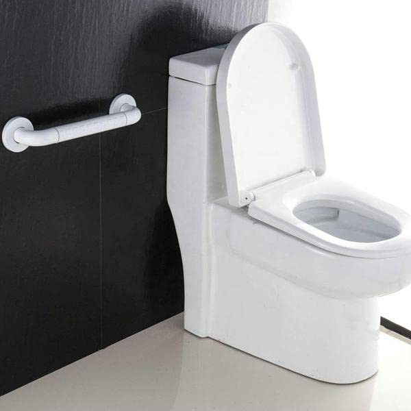 Image of BATH GURU Heavy Duty High Grade ABS Grab Bar Safety Rail Handle for Senior Citizen Wall Mounted Grab Bar for Toilet Bathroom Bathtub (9 INCH White)