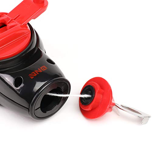 Dna Motoring Tools-00095 Contractor Chalk Line Kit, Self-Chalking Cotton Snap Line, Plumb Bob Chalk Line Reel, Line Level, & Chalk Bottle, 100 Ft, 1 Kit, Red , Blue #TOP3