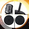 Chivao 2 Pack Retro Microphone Props Model Vintage Stage Table Decor Plastic Fake Microphone Antique Decor Stand Costume Prop for Party Toy(Black,Classic)