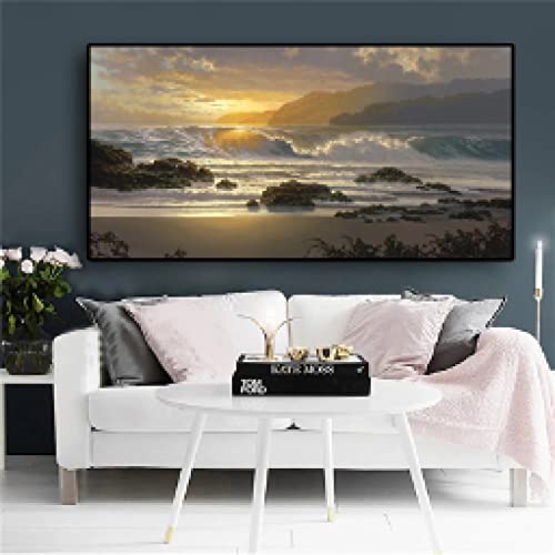 Impression sur toile de vagues de la mer avec impression haute définition