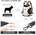 NATUYA Dog Front Carrier, Pet Carrier Front-Pack for Small Dog Puppy Cat (Cream)