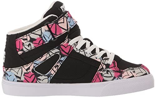 Dc Girls Unisex-Child Pure High Top Ev Skate Shoe, Black/Multi, 2.5 Little Kid #TOP5