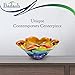 Badash Allura Bowl - Murano-Style Rainbow Art Glass - Murano-Style Art Glass Bowl Centerpiece - 8” Mouth-Blown Glass Bowl - Decor Bowl Centerpiece Home Decor Accent