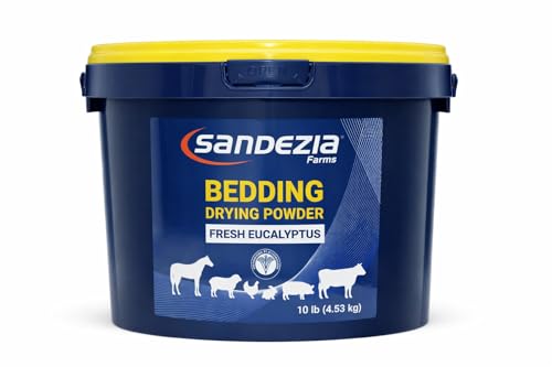 SANDEZIA Chicken Coop Odor Eliminator 10 lb Bedding Drying Powder for Chickens & Livestock, Moisture Absorber...