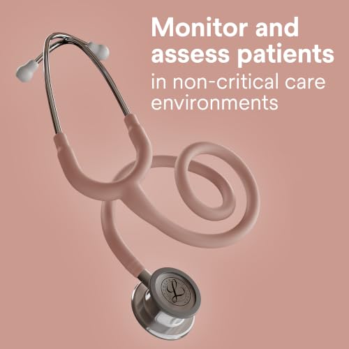 Image of 3M Littmann Classic III Monitoring Stethoscope, Stainless Steel Chest Piece, Champagne Pink Tube, 5910C