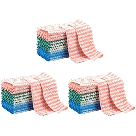 YOHOTA 36 Pack Microfiber Cleaning Cloths-Kitchen Towels,Size:10" x 10",Dish Cloths for Washing Dishes,Dish Rags for Drying Dishes Kitchen Wash Clothes and Dish Towels. Cover
