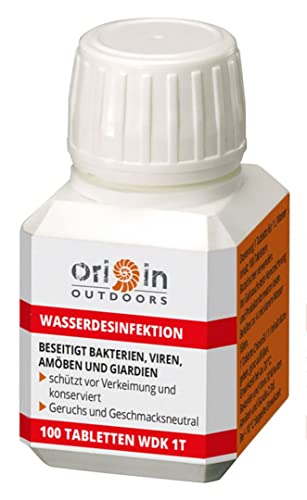Origin Outdoors Desinfección y conservación del agua 100 tabletas