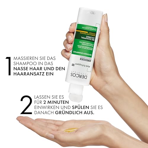 VICHY Anti-Schuppen Pflegeshampoo für trockenes Haar, 6 Wochen Anti-Rückfall-Wirkung, Frei von Parabenen, Mit Selendisulfid und Salicylsäure, Dercos Anti-Schuppen, 200 ml
