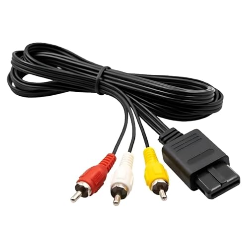Cabo AV RCA de Áudio e Vídeo para Super Nintendo (SNES), 64 (N64)...
