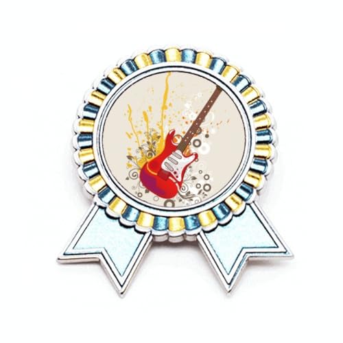 Médaille guitare électrique jazz en métal de finition supérieure