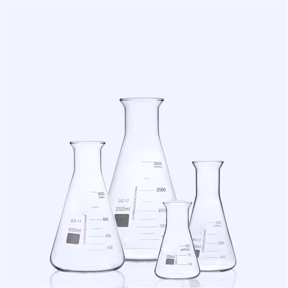 Erlenmeyer szklana kolba z rozkloszowanym kołnierzem 50/250/500/1000 ml (1000 ml)