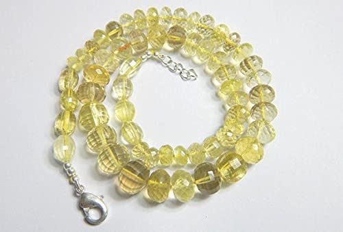 Quartz citron perles rondelles facettées 5-11mm pour création bijoux