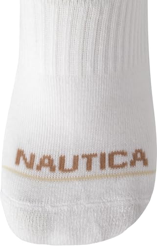 Image of Nautica Womens No Show Socks Moisture Wicking Low Cut Athletic Socks 6 Pack | Moisture Wicking Dri-Motion Fabric, Cushioned Key Areas, Banded Arch Support, No Show Low Cut, Shoe Size 4-10