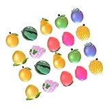 Toyvian 20 Stück Miniatur Harzfrüchte Leuchtende Künstliche Fruchtdekoration Für Selbstgemacht Bastelarbeiten Lebensechte Kleine Obstmodelle Zur Wohnraum Und Fotodekoration