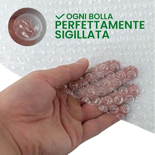 Imballaggi 2000- Pluriball Imballaggio 50% Materiali Riciclati Pluriball 2.0, 1 Rotolo 100Mtx100Cm 28Gr/Mq, Plastica Per Imballaggio Con Bolle Valida Come Imballaggio Per Spedizioni Protezione Oggetti - 5