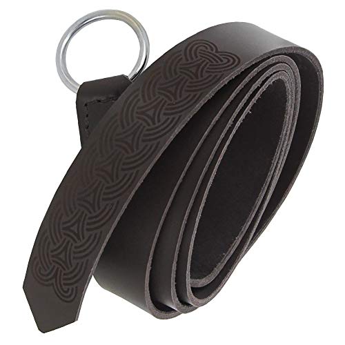 Viking Weave Leather Tunic Belt Brown4