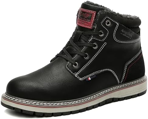 ARRIGO BELLO Winterschuhe Herren Winterboots Winterstiefel Boot Größe 41-46 | Warmes Fell Gefüttert und Atmungsaktives Netzgewebe Innenfutter, Schuhband, Trekking, Wander, Stiefel,