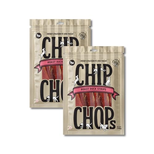 Image of Chip Chops Roast Duck Strips Dog Treats, High Protein Low Fat Natural Snacks Ideal for Training and Reward Treats, Suitable for All Dog Breeds, 250g - Pack of 2