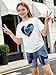 Voxikidio Girls Clothes Summer Heart Print Tight-Fit 2 Piece Short Set Fashion Tween Outfits Girls Clothing Blue Szie 9-10