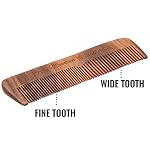 Hair Comb - Wood with Anti-Static & No Snag with Fine and Medium Tooth for Head Hair, Beard, Mustache with Premium Carrying Pouch in Design in Gift Box - Image 5