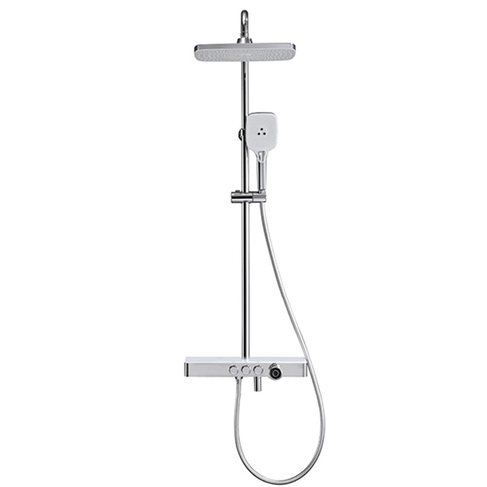 Système de douche avec pommeau et mitigeur mural à 3 fonctions pour salle de bain