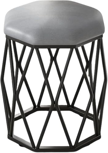 ChoyClit メイクアップチェア リビングルームモダンなアイアンドレッシングスツールベッドルームプリンセスメイクシンプルクリエイティブスツールドレッサーチェア化粧椅子イス鏡台用 北欧 メイクアップチェア 化粧台スツールとして利用 (グレー -綿布,黒い