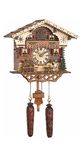Trenkle Quartz Cuckoo Clock Black Forest House with Music, Beer Drinker TU 467 QM HZZG