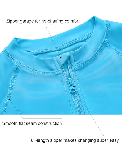 Image of Toddler Boys Swim Shirts Rash Guard Long Sleeve UPF 50+ Sun Protection