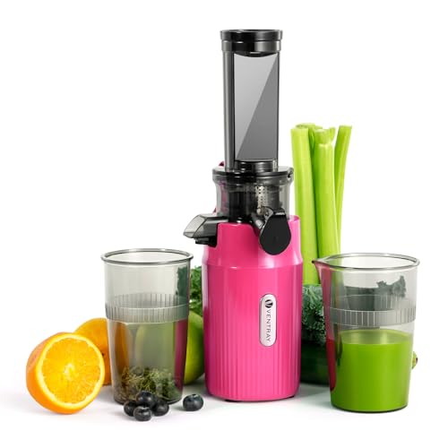 Ventray Ginnie Extractor de zumos y verduras - Slow Juicer con función de masticación inversa,...