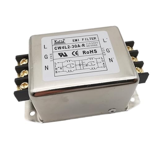 Filtro de alimentación CW4L2-30A-R de Carril DIN multietapa de 30A 4