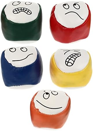 BESPORTBLE 5pcs Funny Bean Bags Round Sandbags Kids Throwing Sand Bags Smile Face Juggling Balls for Bean Bag- toss Stress Decompress Perfect for Family Games Outdoor Gathering