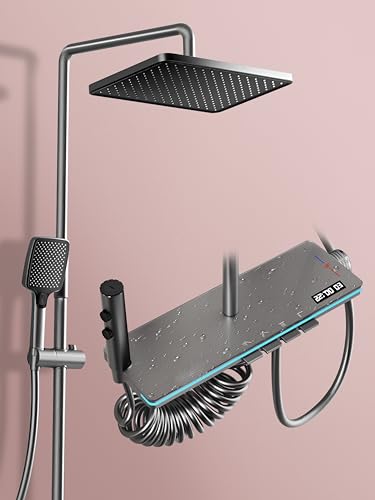 Plantex LED Shower Panel Full Set for Bathroom with 4 function Piano Switches/Bathroom Shower System with Hot & Cold Water Mixer with Temperature & Duration Display-(NCZSP-10) (B0CV3F7P56) Amazon Price History, Amazon Price Tracker
