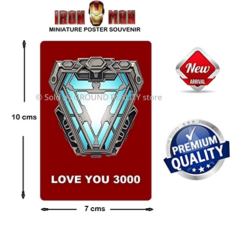 Image of LADY HAWK Iron Man Arc Reactor Poster Miniature Picture with magnetic backing. A Memorable Gift for all his fans. Directly sticks to any Metal Surface. Size 10x7cms Ironman Poster Mini Series (AV58)