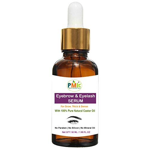 Image of PMK Eyebrow and Eyelash Growth Serum With Rich Castor Oil, 100% Pure and Natural Hair Serum (50ml)
