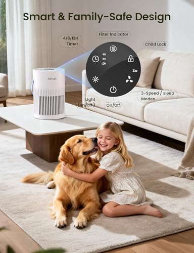 Image of Air Purifier For Home Bedroom, 20dB Quiet Sleep Mode