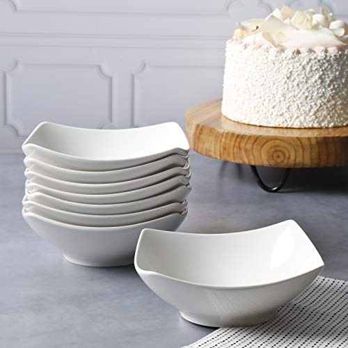 Image of Gibson Home Zen Buffet Dinnerware, 8-Piece Porcelain Chip and Scratch Resistant Bowl Set, White