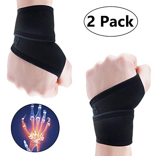 Vodolo (2 Pack) Wrist Brace for Carpal Tunnel - Wrist Wraps Adjustable H