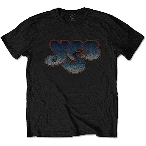 Image of Yes Vintage Logo Official Tee T-Shirt Mens Unisex (X-Large) Black