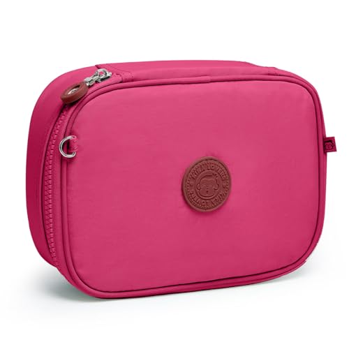 Estojo Escolar Kika Box Organizador Quadrado Grande Divisões (Pink)