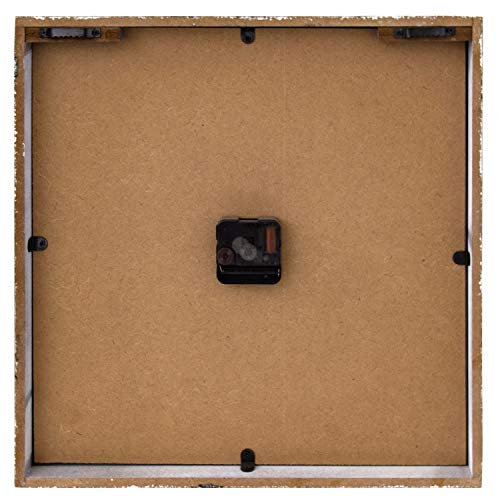 Yosemite Home Decor Square Wooden Wall Clock, White Frame, White Face, Black Text, Black Hands #TOP4
