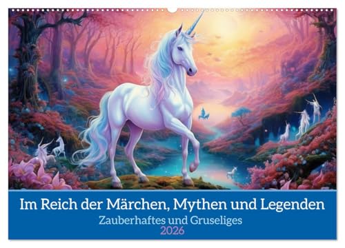 In the realm of fairy tales, myths and legends (wall calendar 2026 DIN A2 landscape), CALVENDO monthly calendar: magical and scary