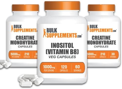 BulkSupplements.com Inositol & Creatine Capsules Bundle