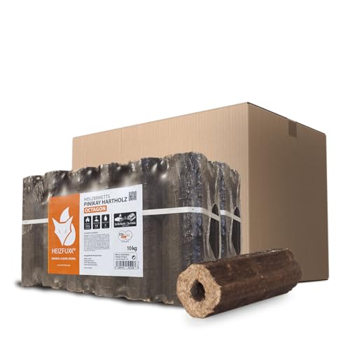 HEIZFUXX Holzbriketts PiniKay Octagon - Hartholzbriketts 20 kg (2x10 kg)