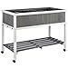 Produktbild ONVAYA® Hochbeet mit Rollen | Für Balkon & Terrasse | Balkonhochbeet aus Holz | Pflanzkasten auf Stelzen | Pflanzbox (Hochbeet)