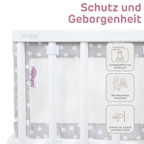 Tour de lit babybay Boxspring XXL anti-coincement en maille