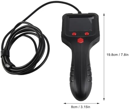 Endoscope, Industrial Endoscope with 2.4in HD Screen, Sewer Camera, Handheld ABS Housing Borescope Inspection Camera for Factory (6.6ft Cable)